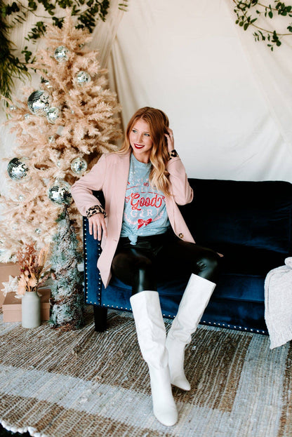 Awfully Good Girl Bleached Christmas Tee