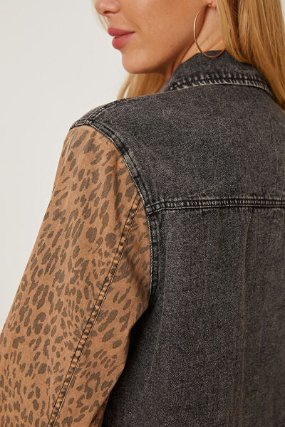 Rebel Leopard Denim Jacket