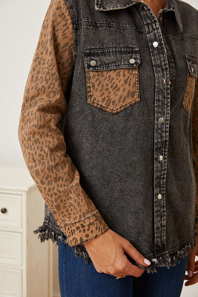 Rebel Leopard Denim Jacket