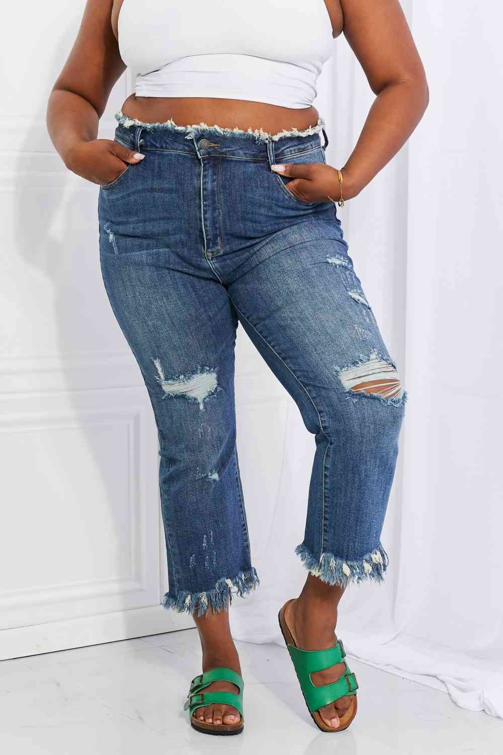 RISEN Undone Straight Leg Jeans