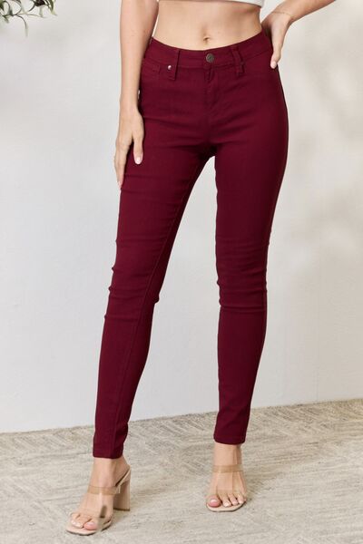 Hyperstretch Mid-Rise Skinny Jeans