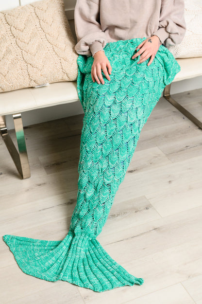 Seaside Magic Chenille Mermaid Tail In Green