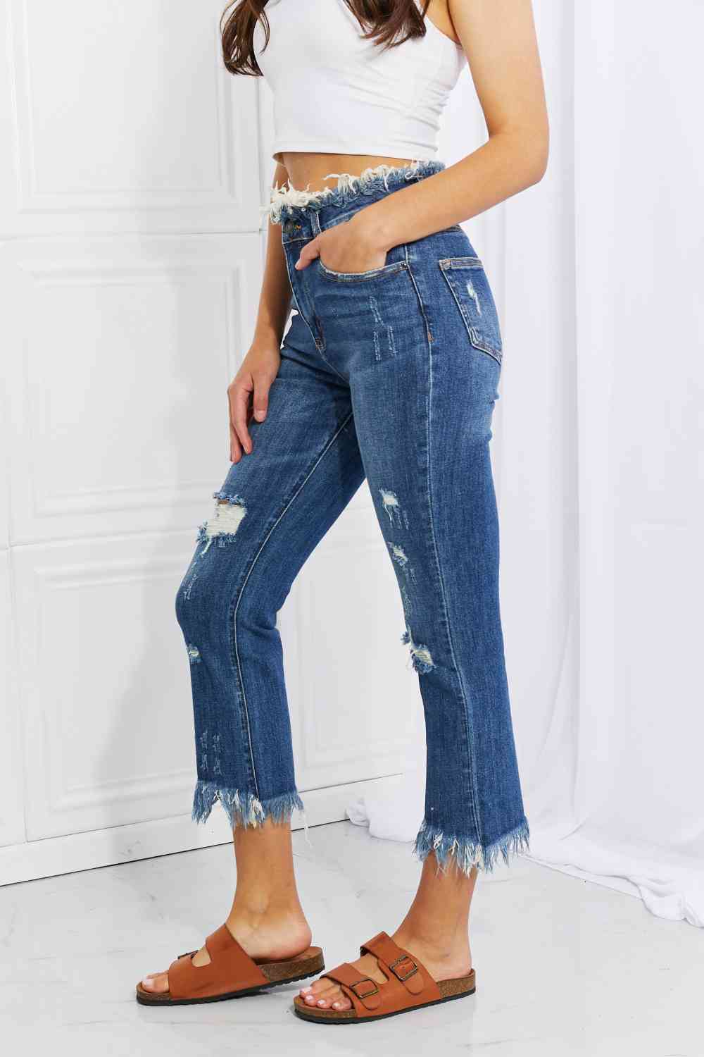 RISEN Undone Straight Leg Jeans