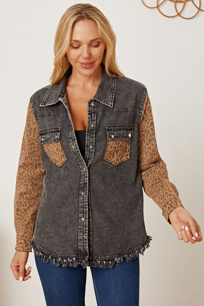 Rebel Leopard Denim Jacket