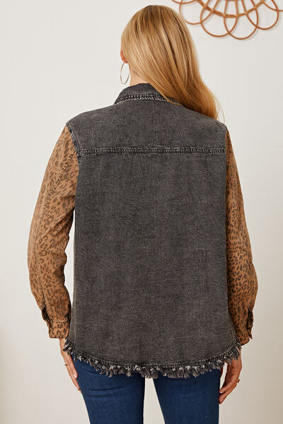 Rebel Leopard Denim Jacket