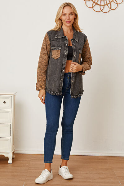 Rebel Leopard Denim Jacket