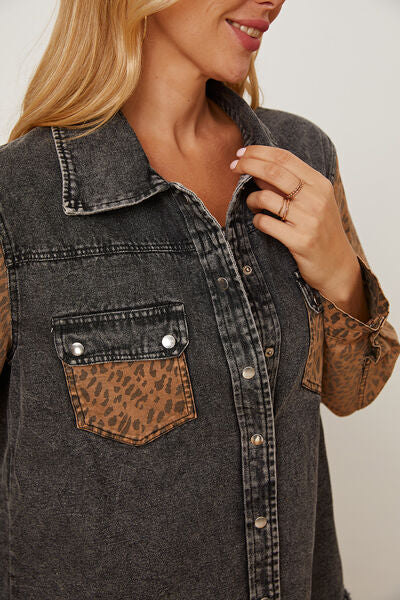 Rebel Leopard Denim Jacket