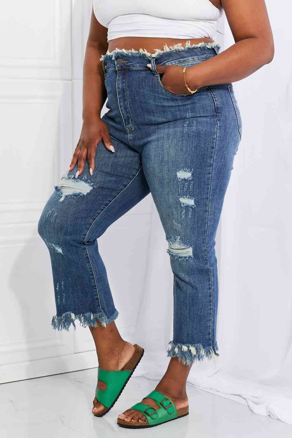 RISEN Undone Straight Leg Jeans