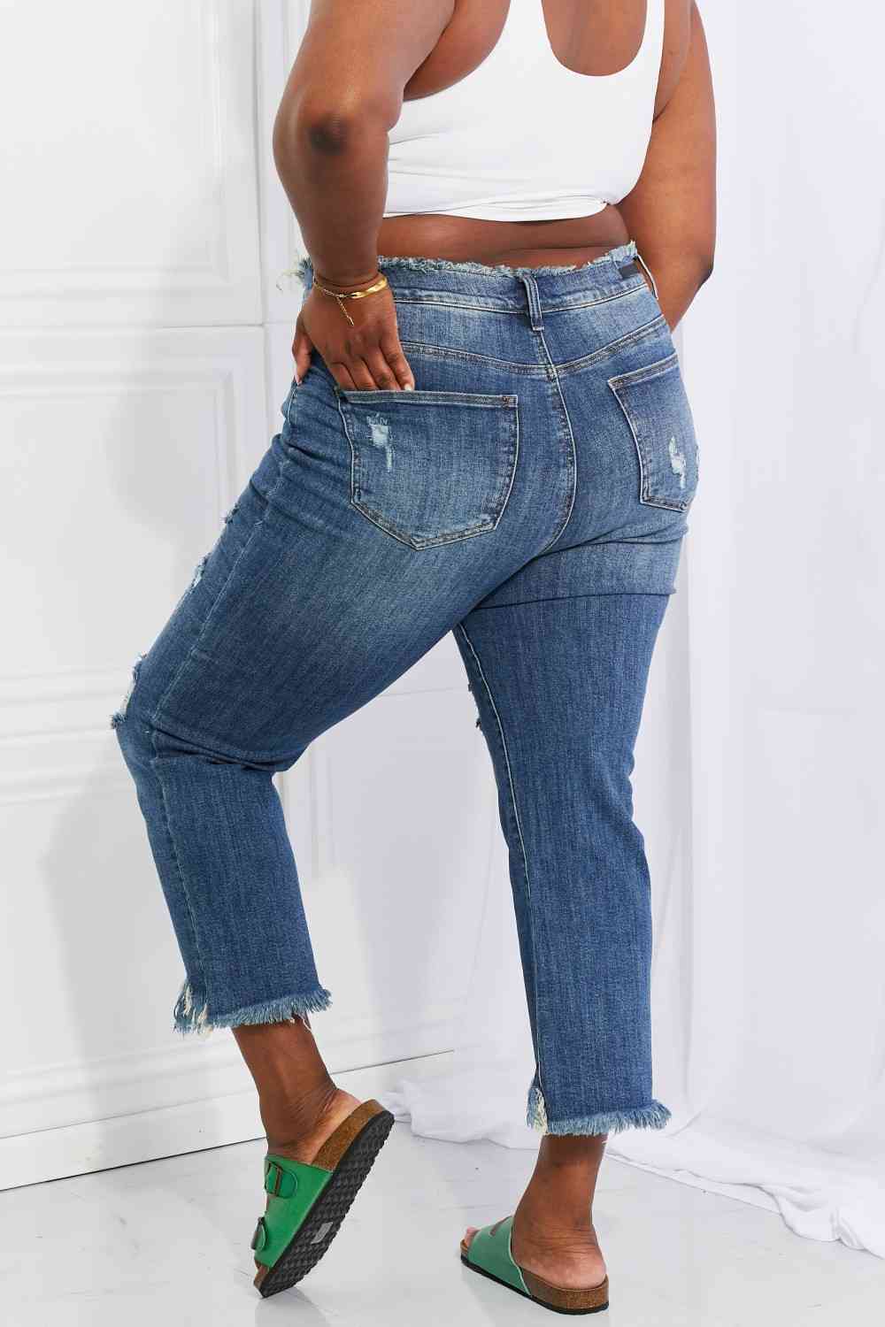 RISEN Undone Straight Leg Jeans