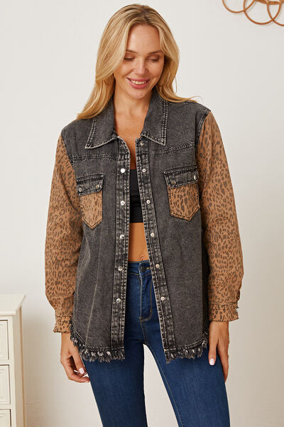 Rebel Leopard Denim Jacket